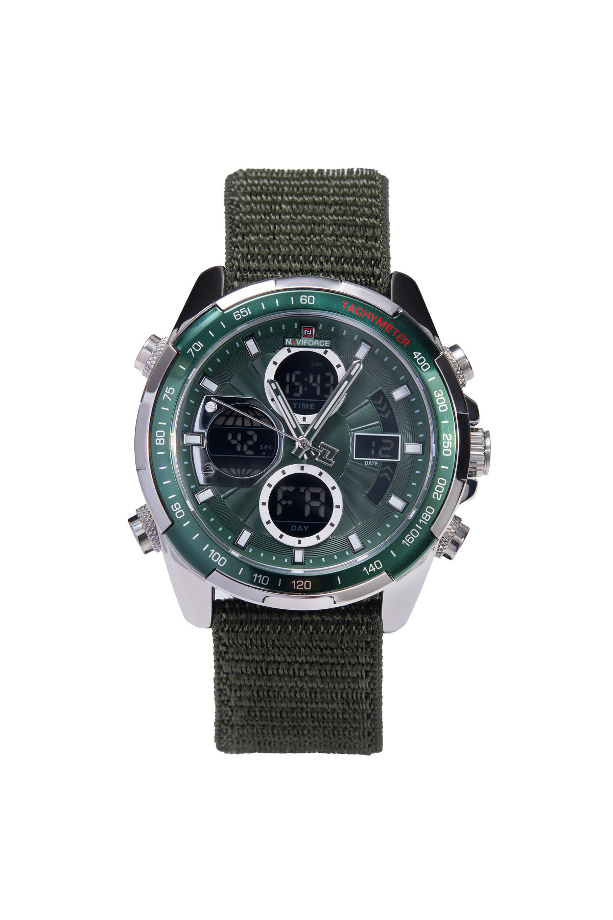 Чоловічий годинник  Naviforce Fly Army Hook Green, 2 ремінці