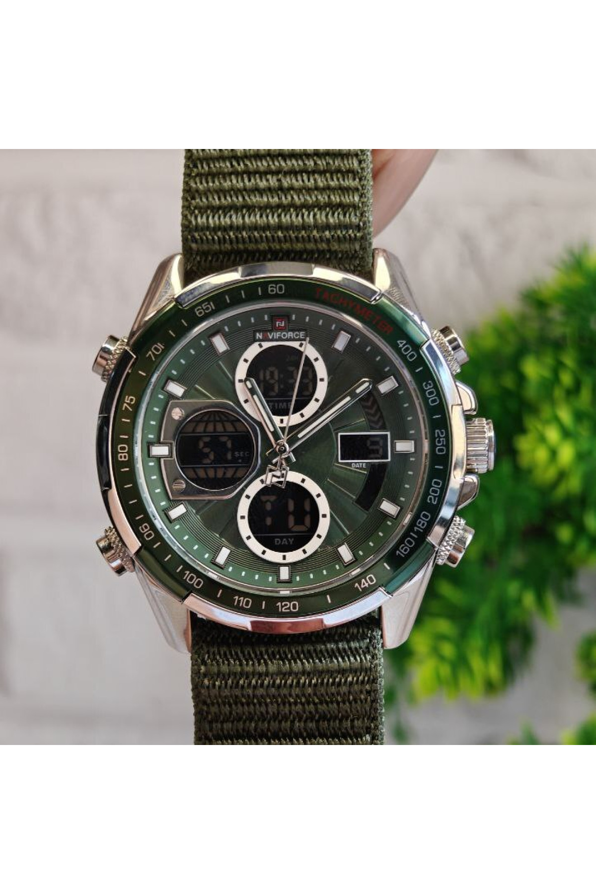 Чоловічий годинник  Naviforce Fly Army Hook Green, 2 ремінці