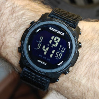 Чоловічий годинник  Naviforce Europe Armor Black, 2 ремінці