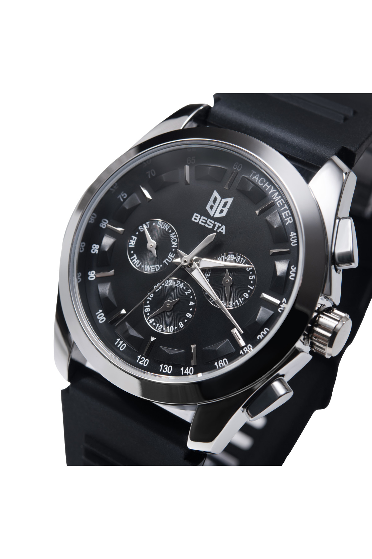 Чоловічий годинник  Besta Walker Elastic Black, 2 ремінці