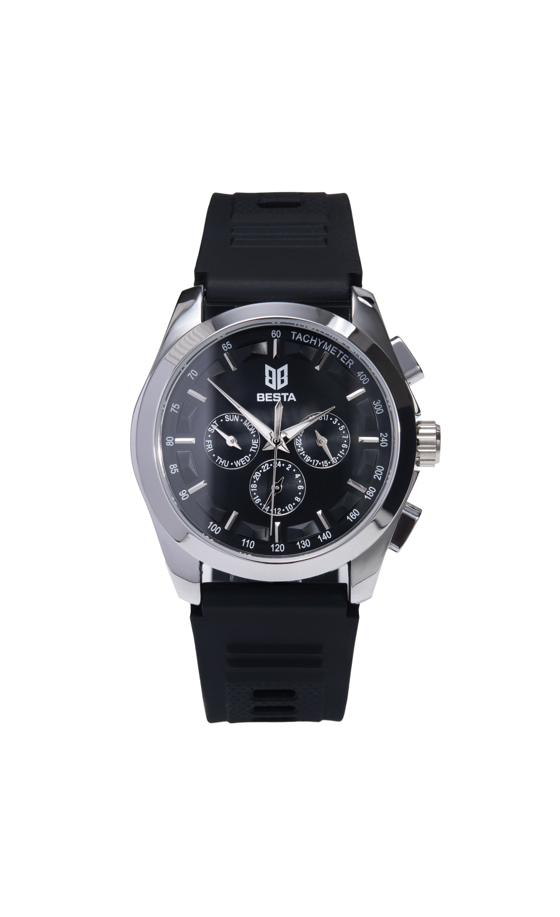 Чоловічий годинник  Besta Walker Elastic Black, 2 ремінці