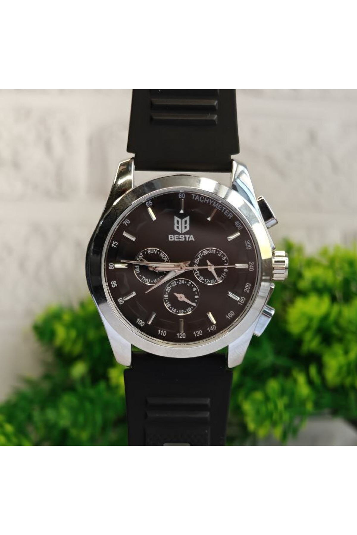 Чоловічий годинник  Besta Walker Elastic Black, 2 ремінці