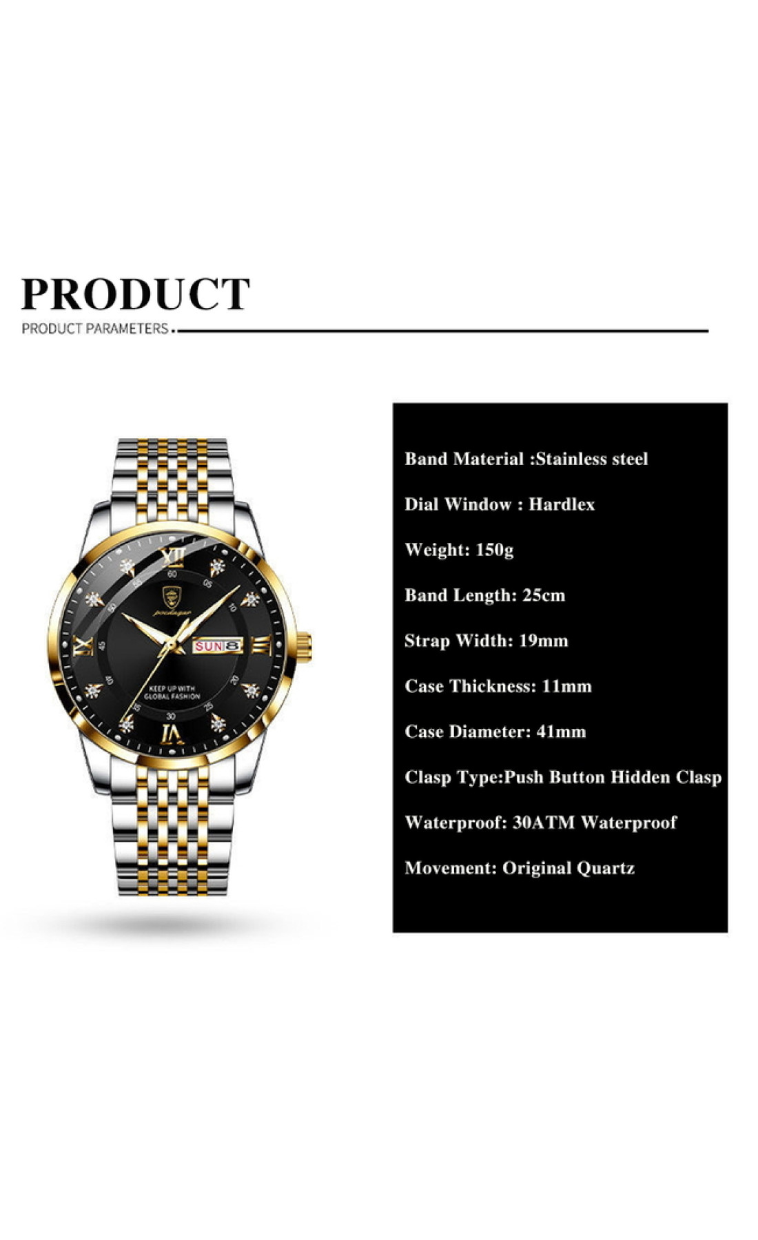 Чоловічий годинник  Hemsut Poedagar Deluxe, 2 ремінці