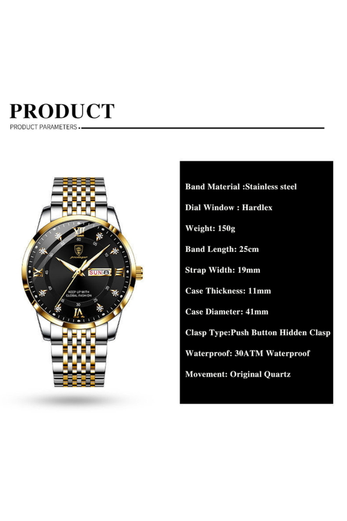 Чоловічий годинник  Hemsut Poedagar Deluxe, 2 ремінці