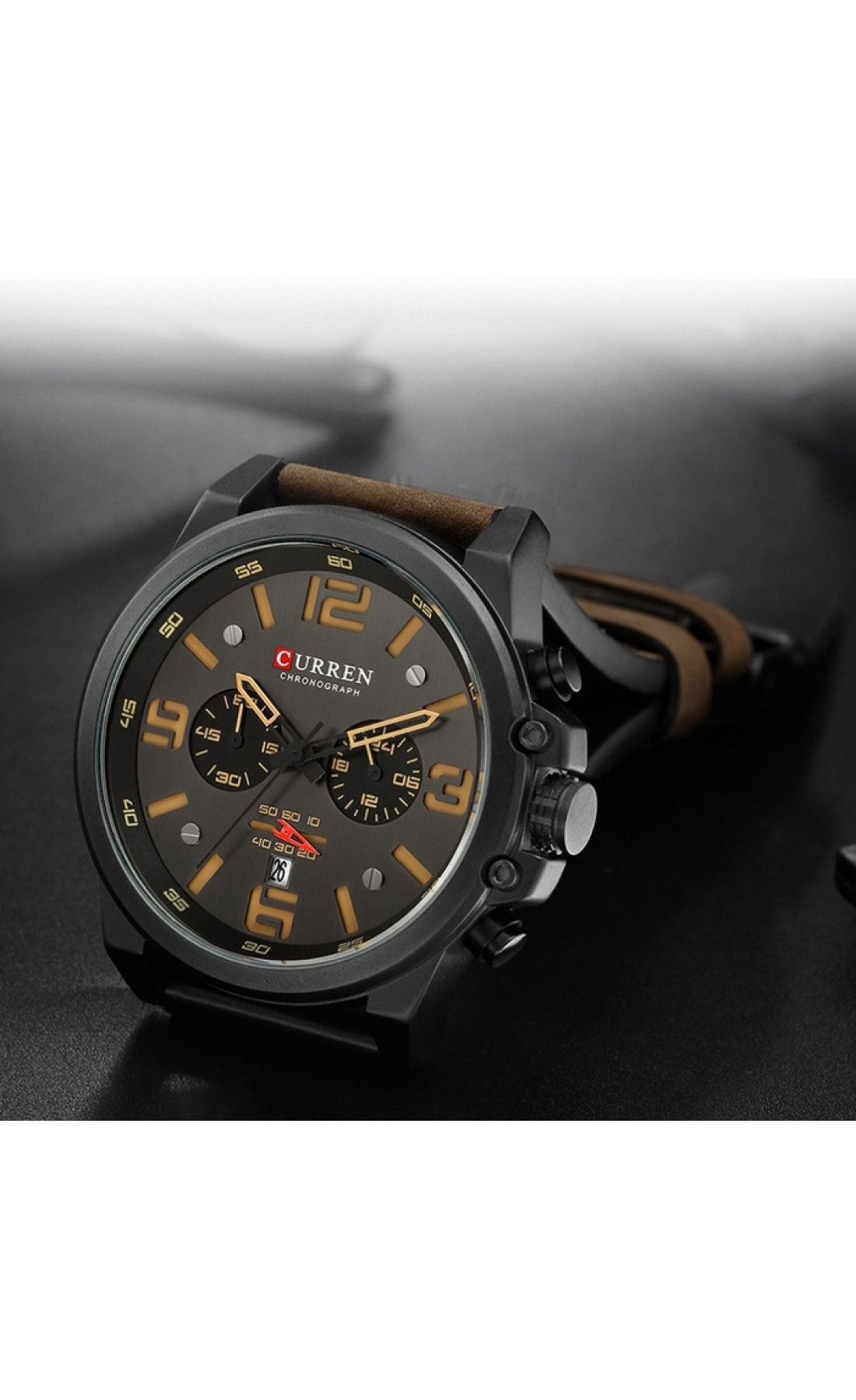 Чоловічий годинник  Curren Monreal Armor Black, 2 ремінці