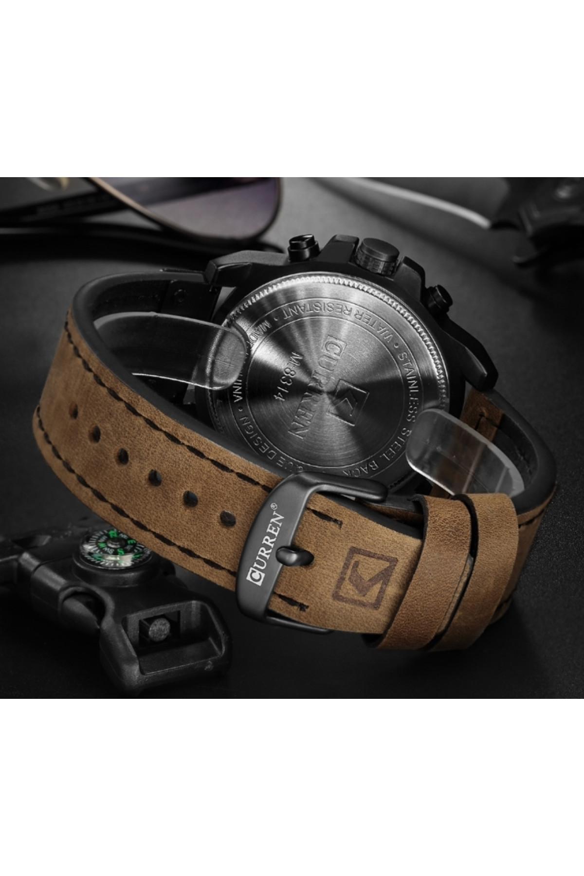 Чоловічий годинник  Curren Monreal Armor Black, 2 ремінці