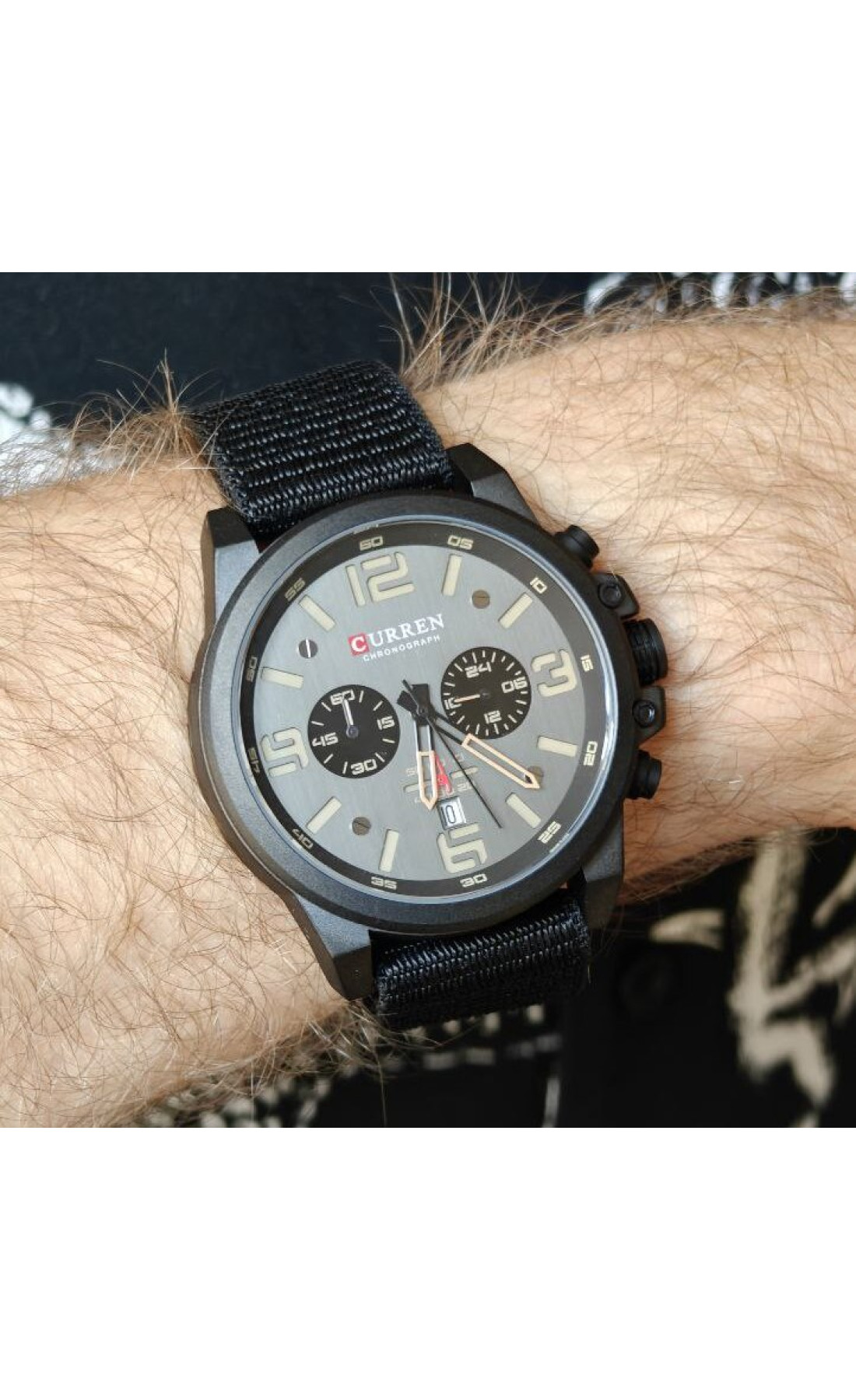 Чоловічий годинник  Curren Monreal Armor Black, 2 ремінці