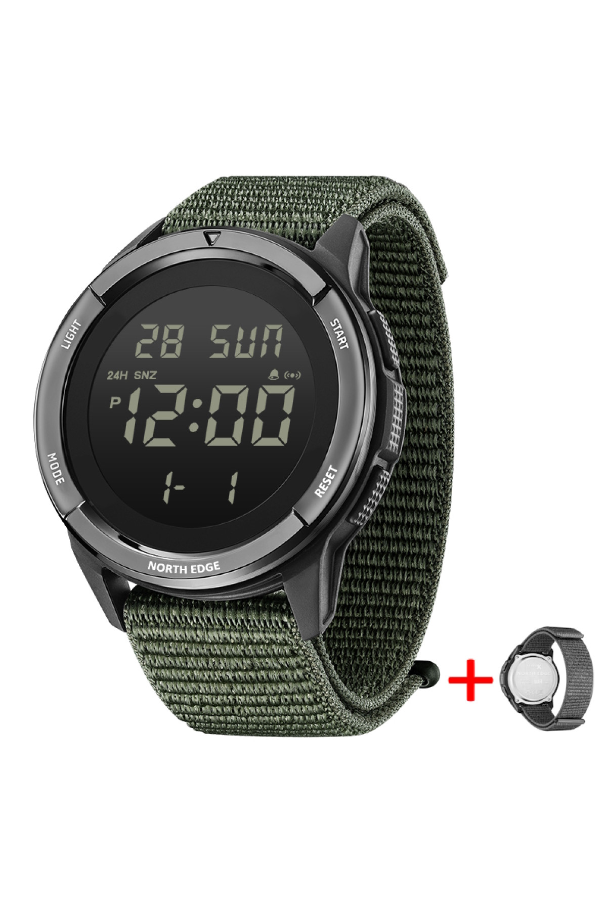 Чоловічий годинник  North Edge Terrax Green, 2 ремінці