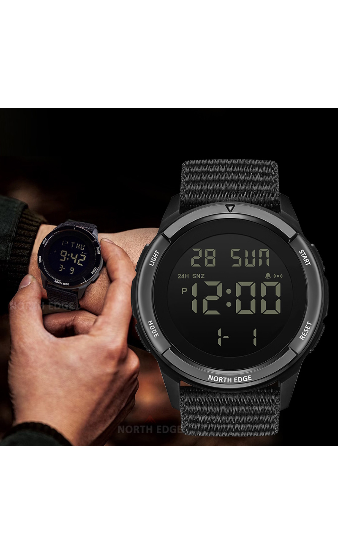 Чоловічий годинник  North Edge Terrax Black