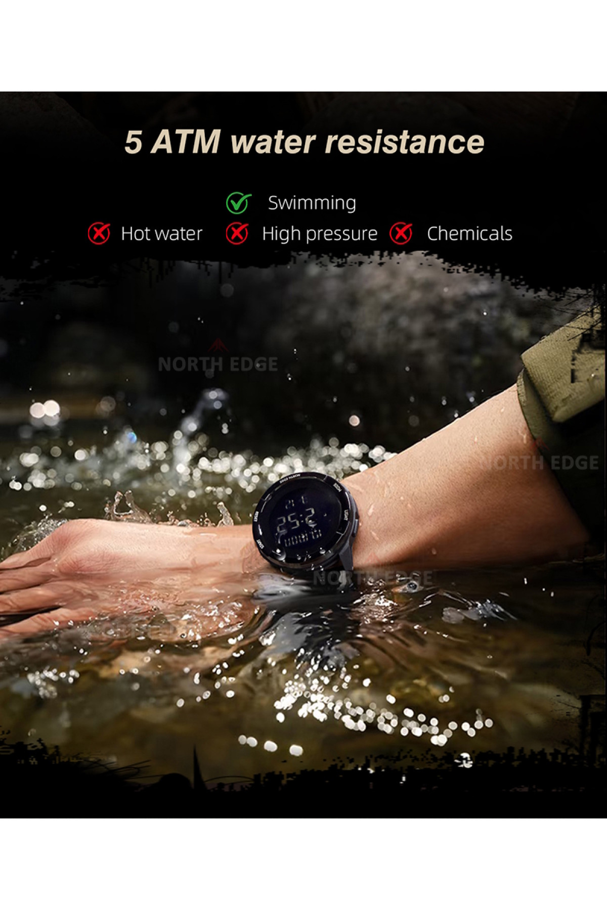 Чоловічий годинник  North Edge Terrax Black