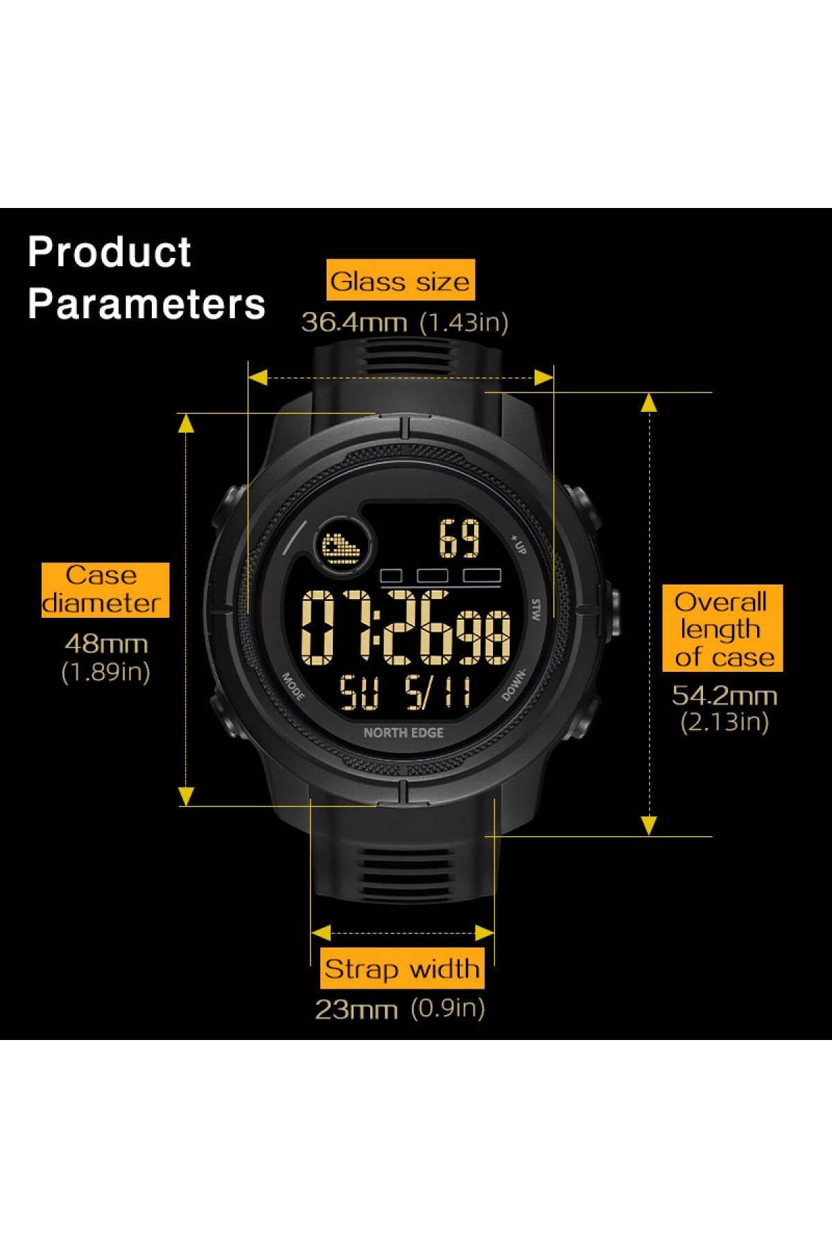 Чоловічий годинник  North Edge Mars5 Nano