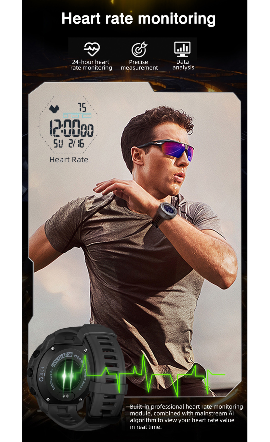 Чоловічий годинник  North Edge Mars5 Nano