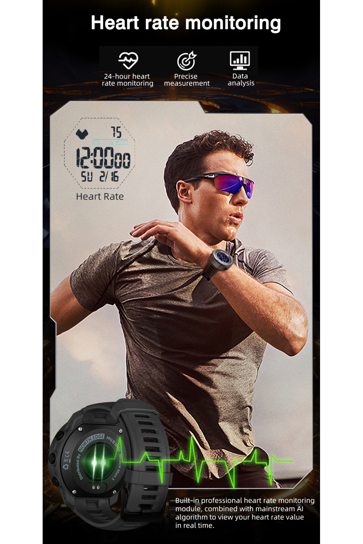 Чоловічий годинник  North Edge Mars5 Nano