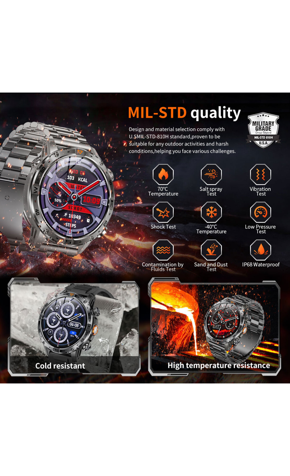 Смарт годинник  Smart Fire Steel з компасом