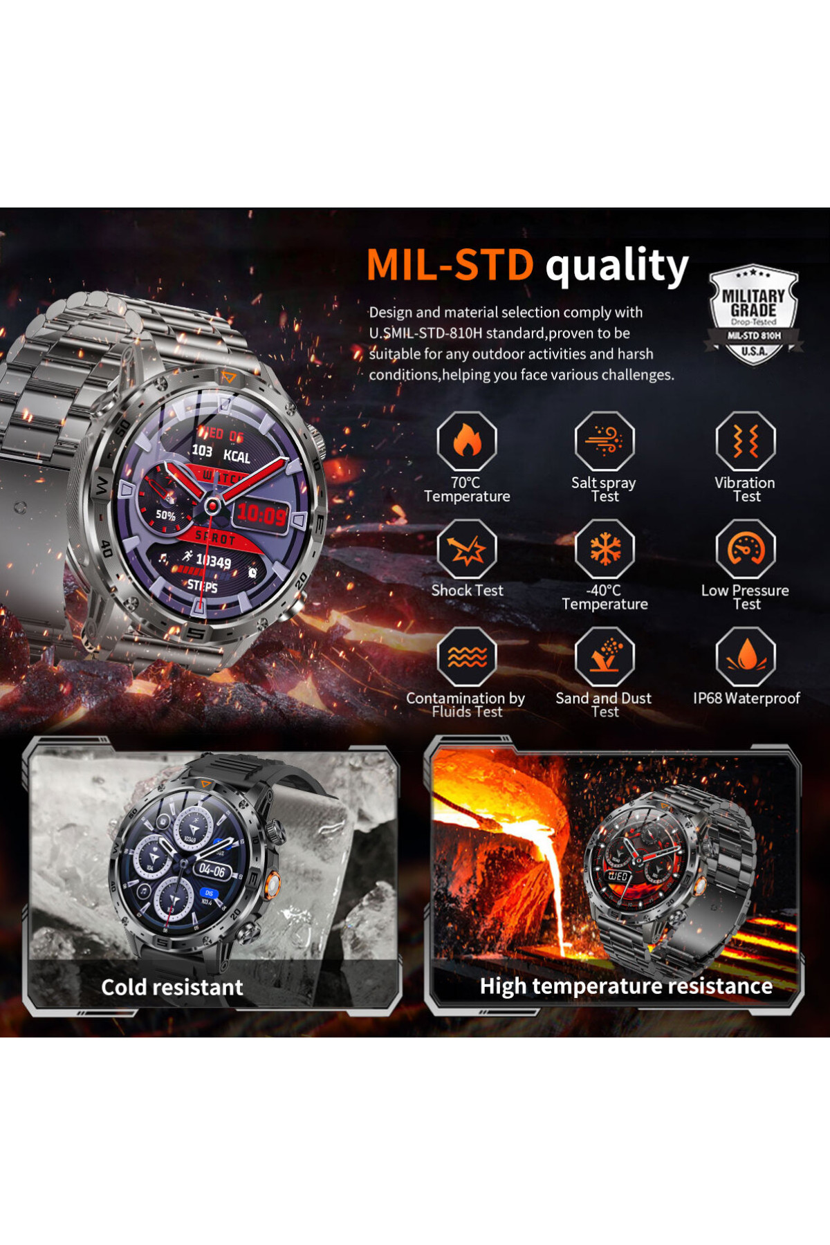 Смарт годинник  Smart Fire Steel з компасом
