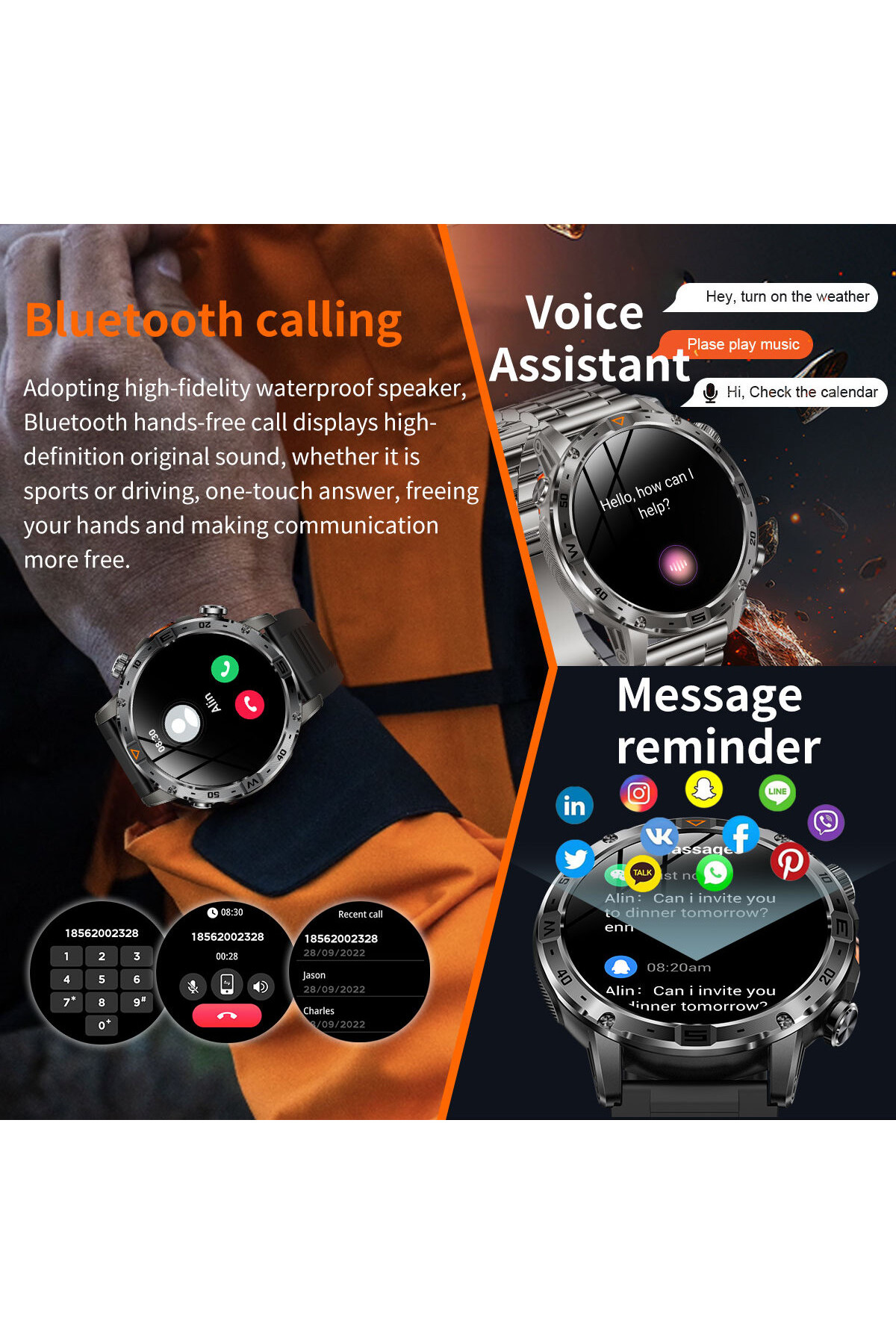 Смарт годинник  Smart Fire Rubber з компасом