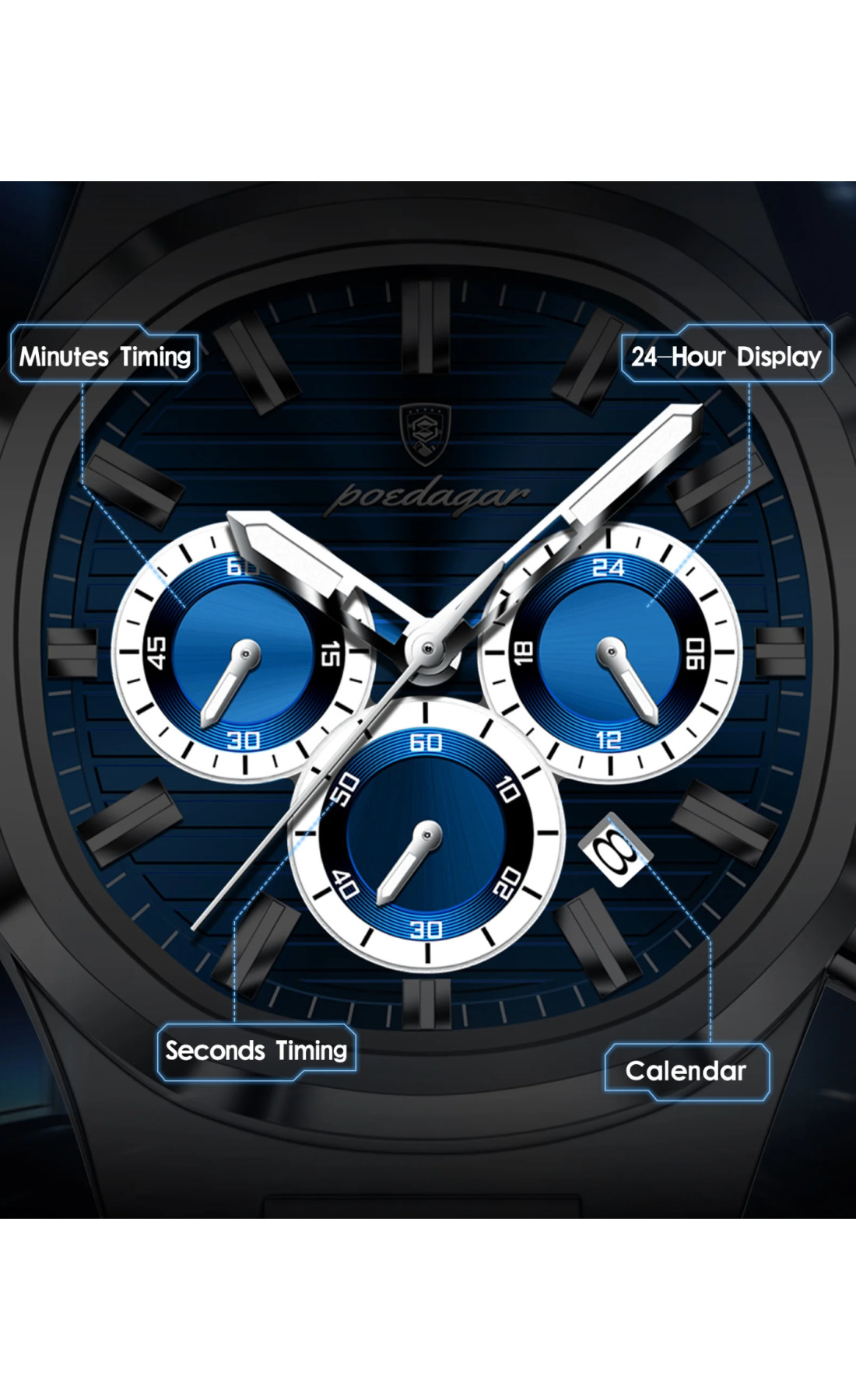 Чоловічий годинник  Poedagar RiverWood