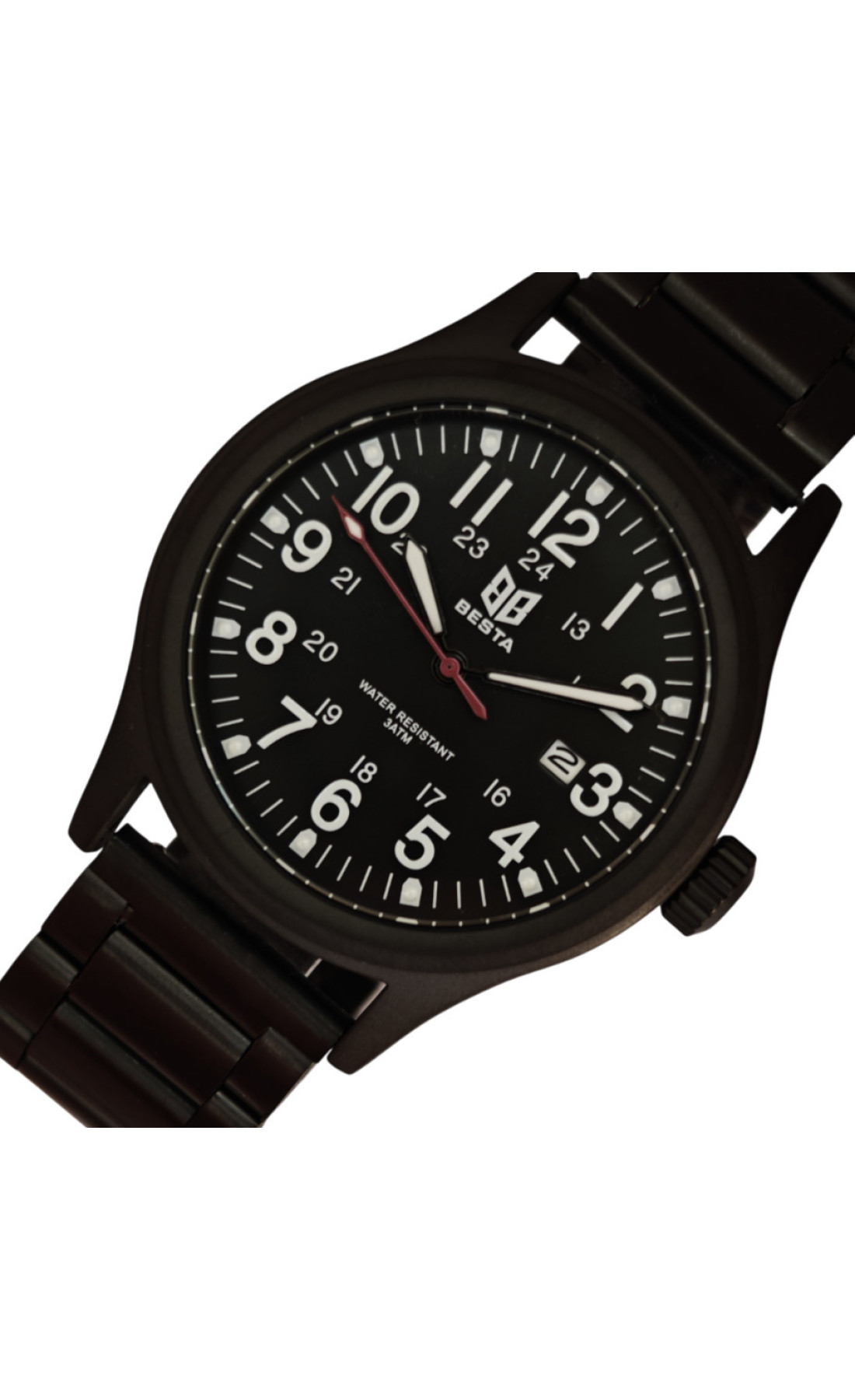 Чоловічий годинник  Besta Command Black Metal, 2 ремінці