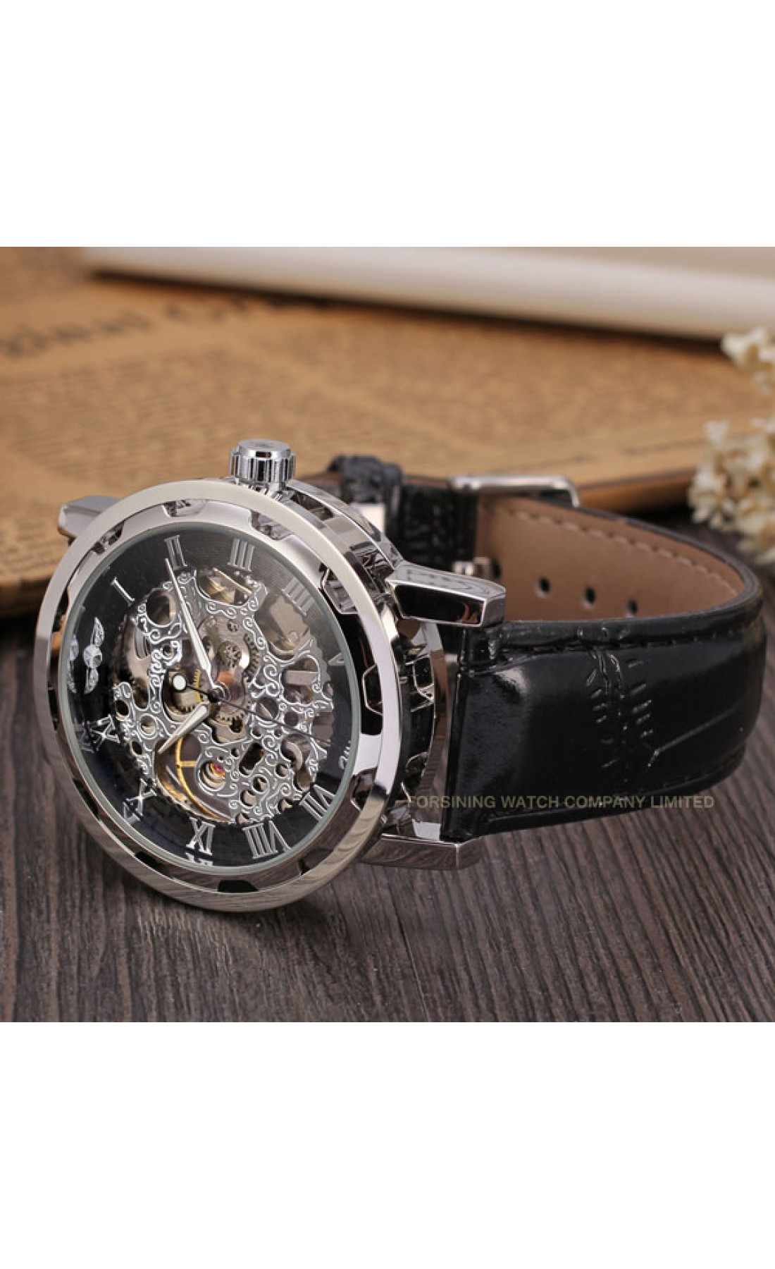 Чоловічий годинник  Winner Black Textile Classic, 2 ремінці