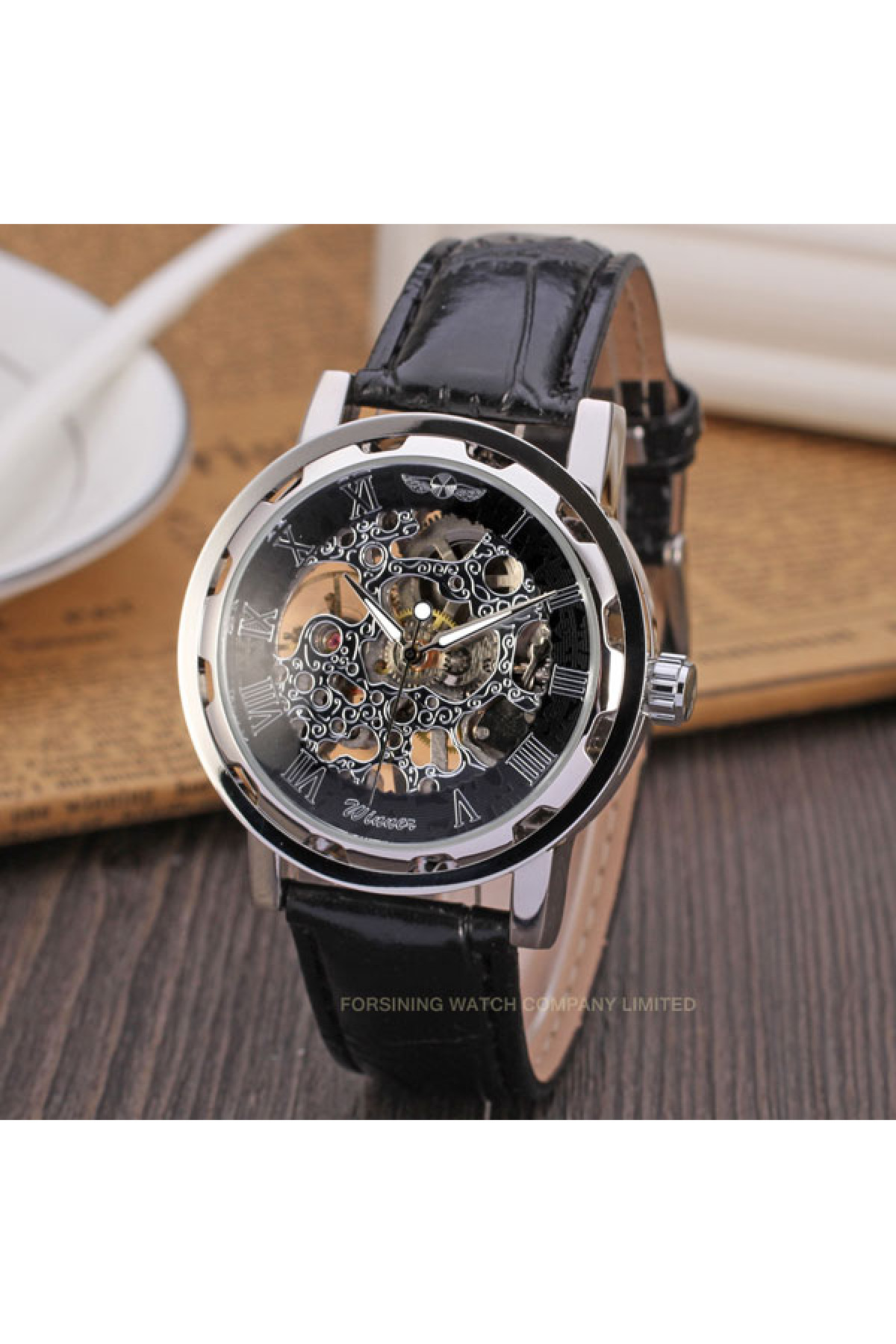 Чоловічий годинник  Winner Black Textile Classic, 2 ремінці