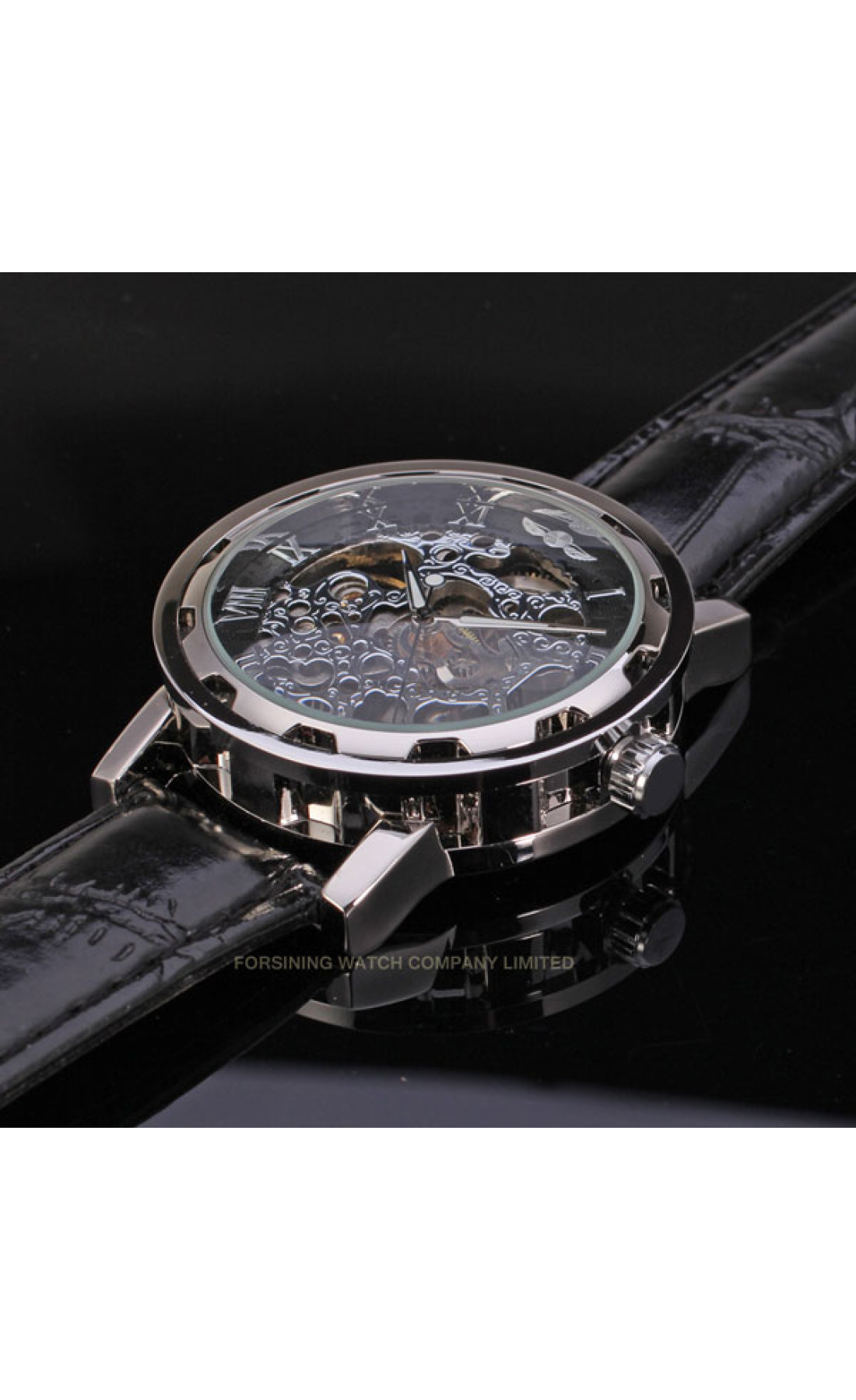 Чоловічий годинник  Winner Black Textile Classic, 2 ремінці