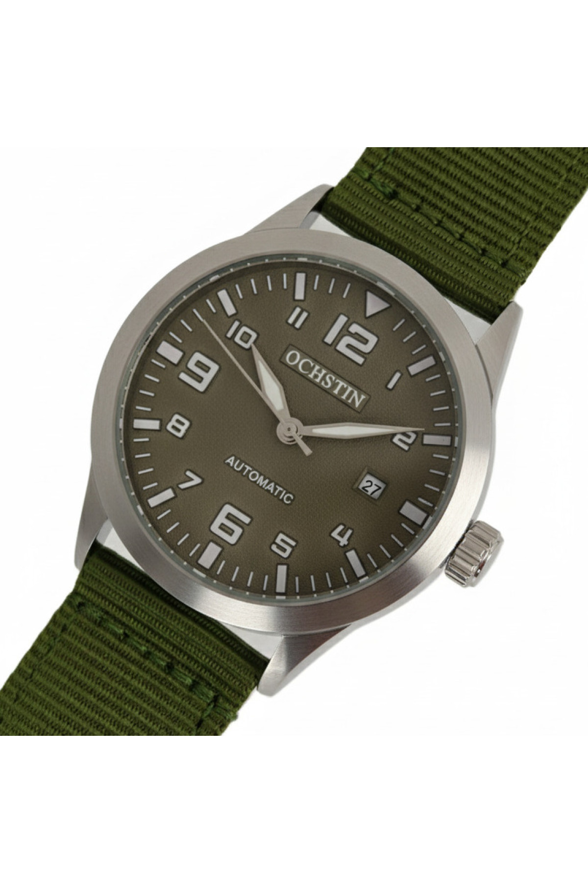 Чоловічий годинник  Ochstin Military Hook Green, 2 ремінці