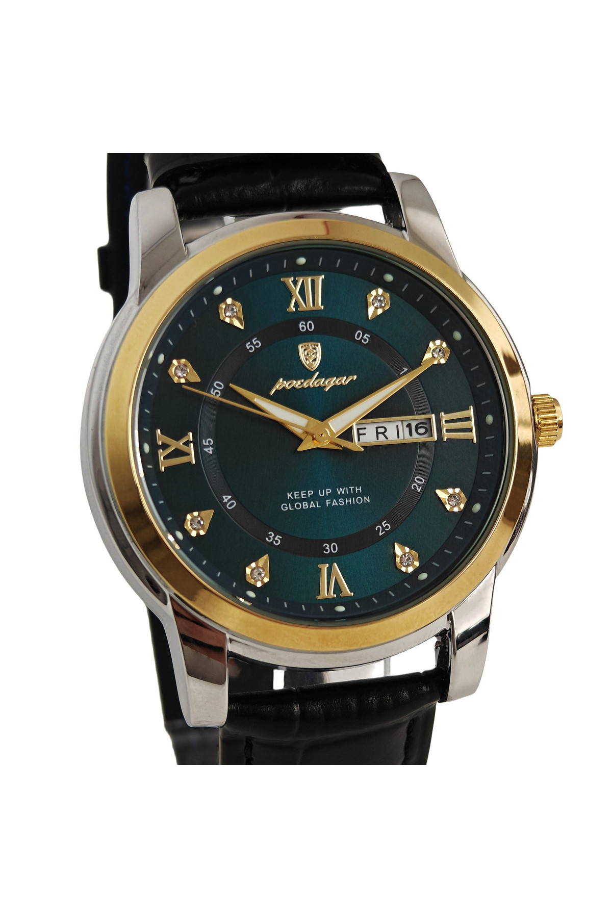 Чоловічий годинник  Poedagar Unique Men Leather Deluxe, 2 ремінці