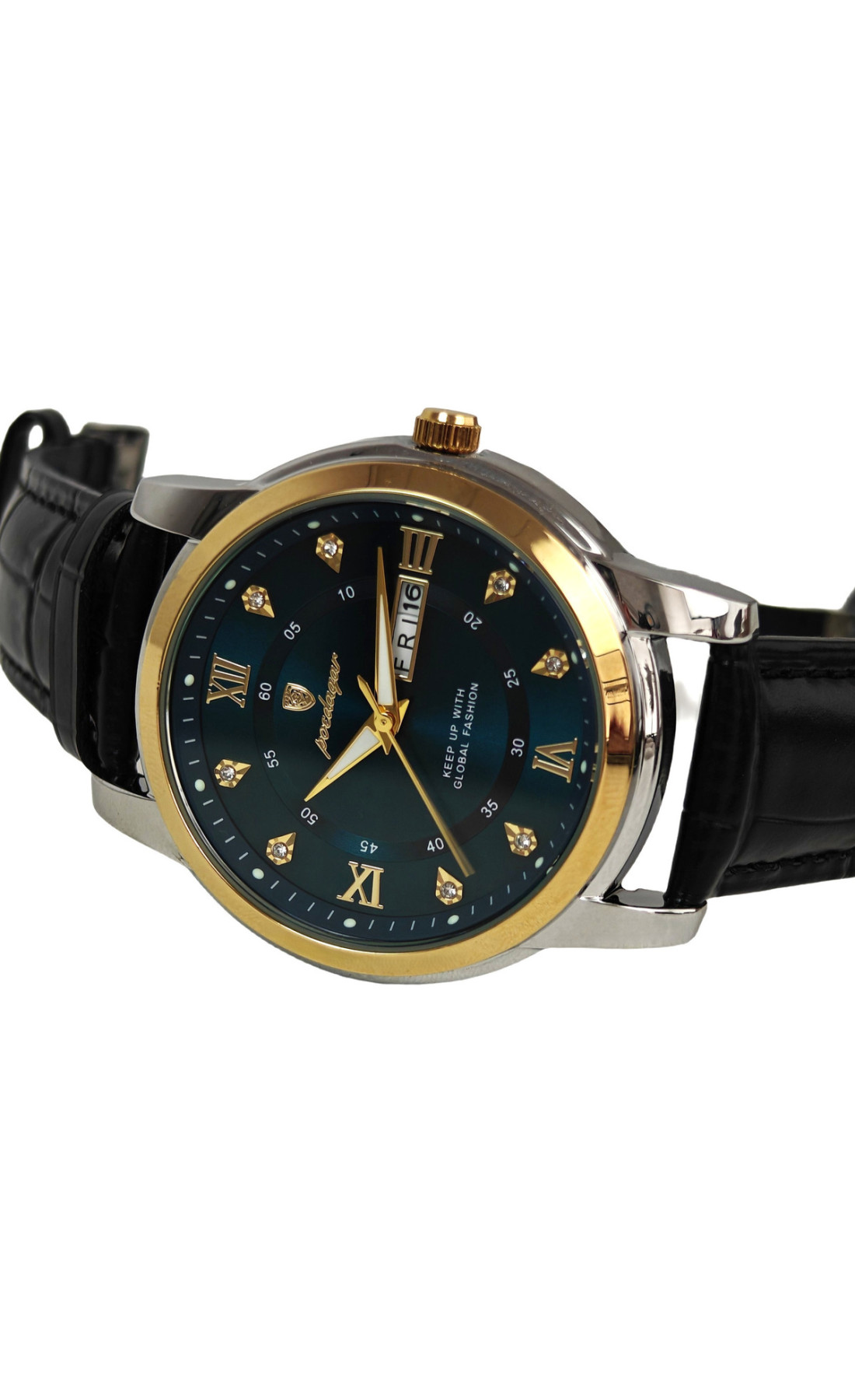 Чоловічий годинник  Poedagar Unique Men Leather Deluxe, 2 ремінці