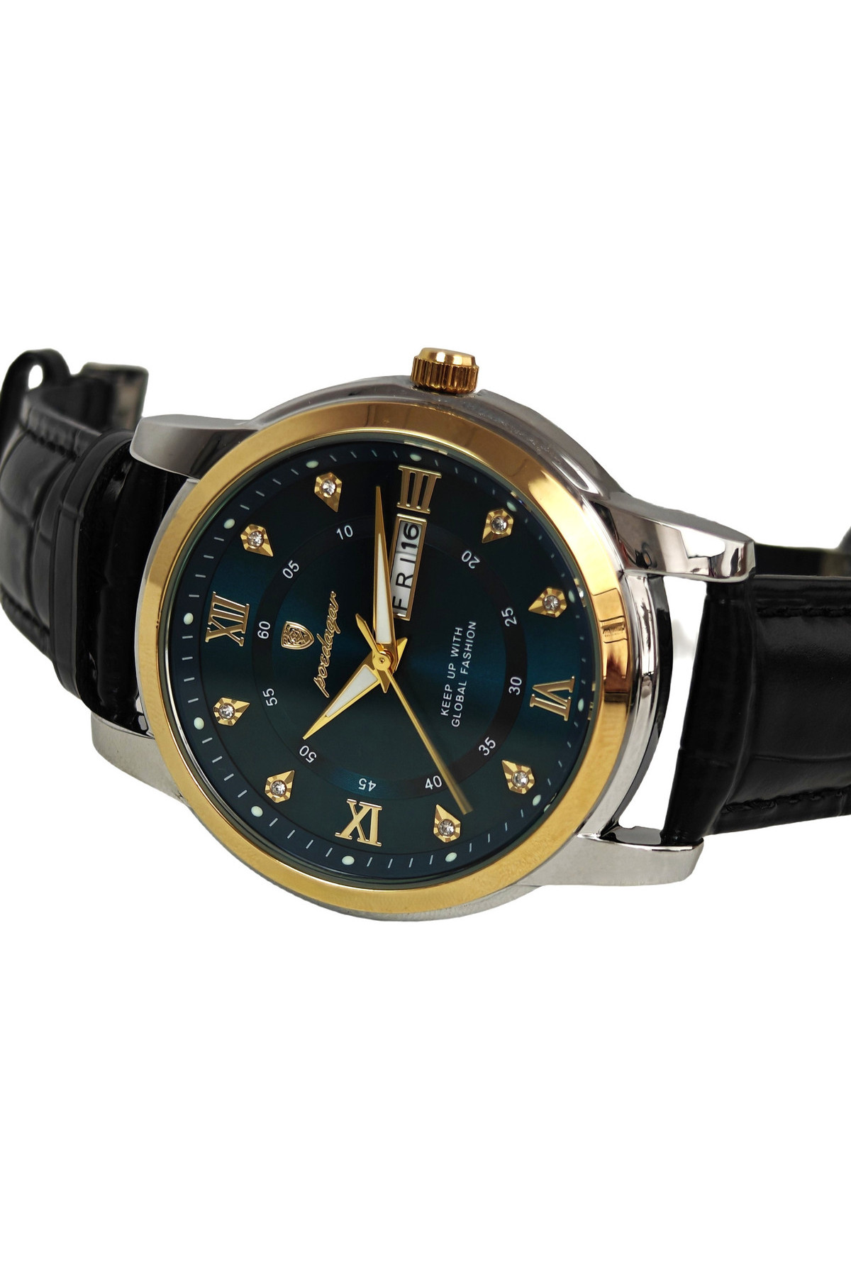 Чоловічий годинник  Poedagar Unique Men Leather Deluxe, 2 ремінці