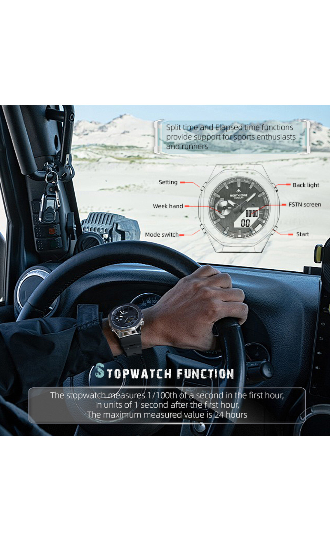 Чоловічий годинник  North Edge Mercury