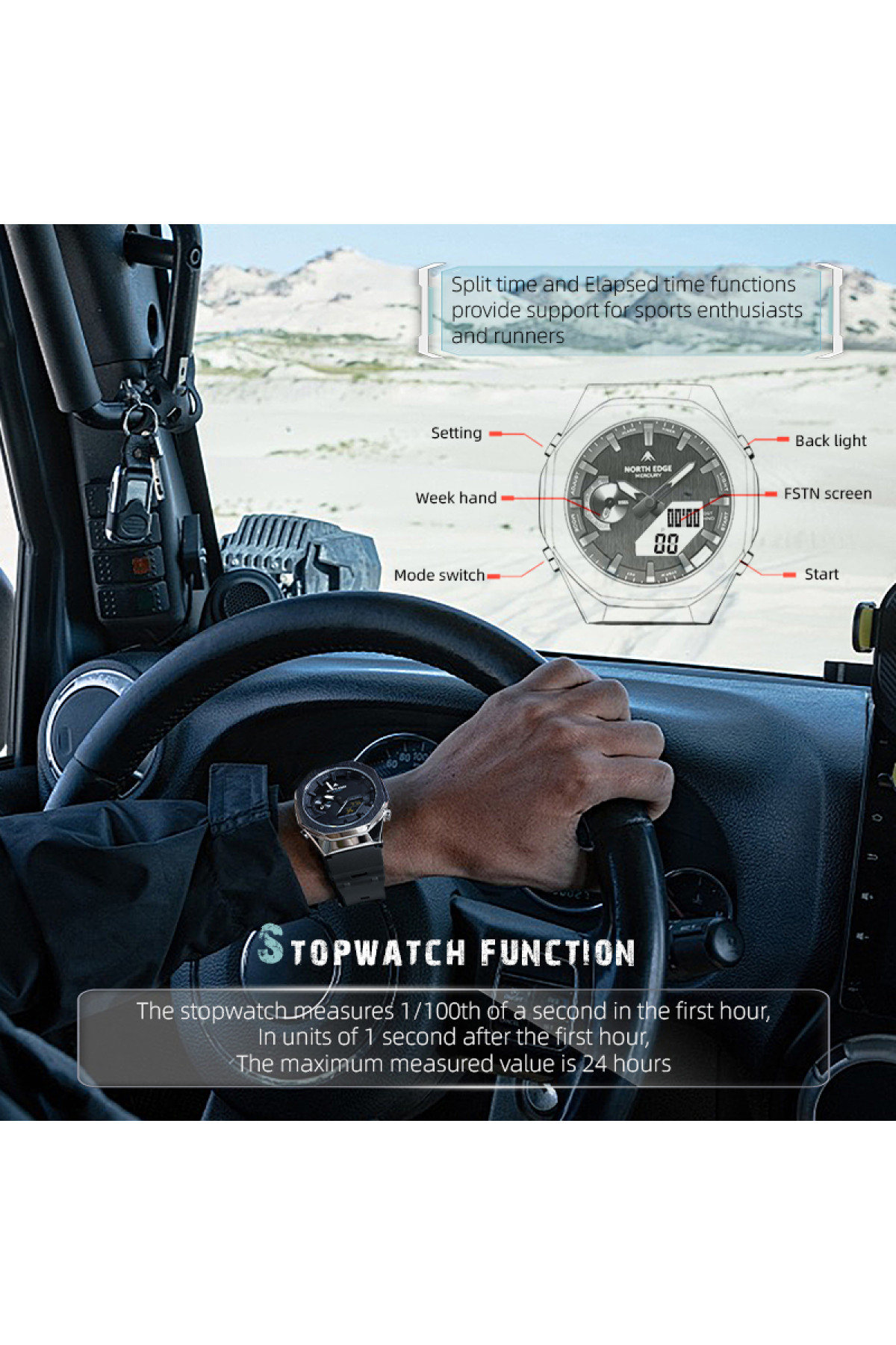 Чоловічий годинник  North Edge Mercury