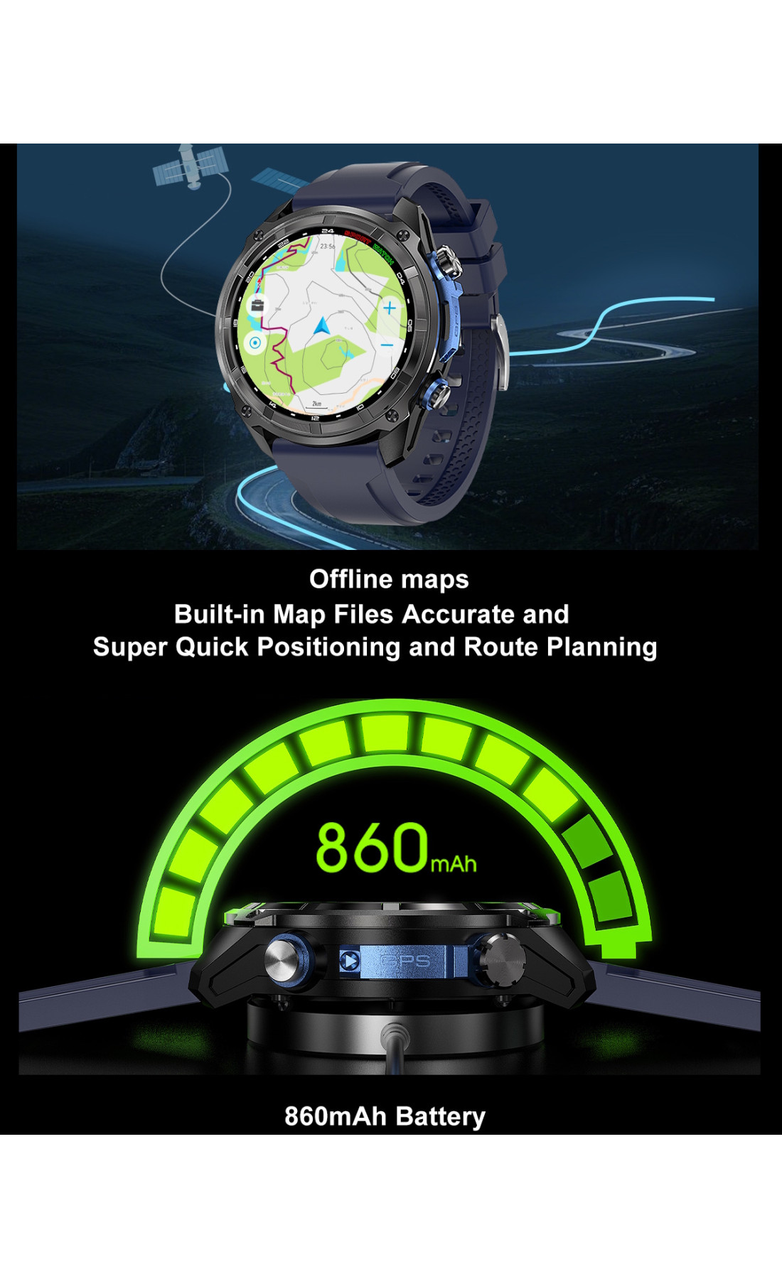 Смарт годинник  Smart Navigation Pro з GPS, 2 ремінці