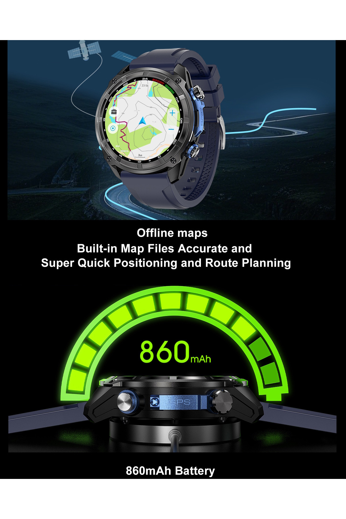 Смарт годинник  Smart Navigation Pro з GPS, 2 ремінці