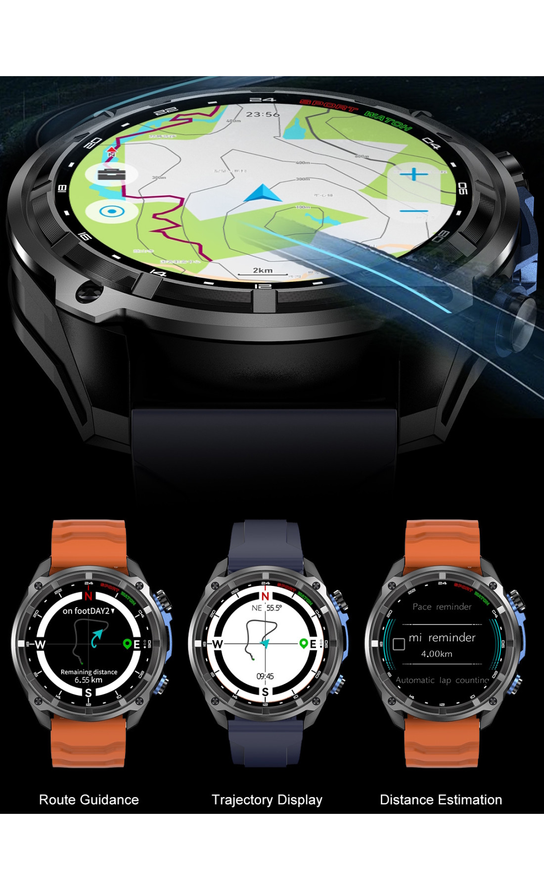 Смарт годинник  Smart Navigation Pro з GPS, 2 ремінці