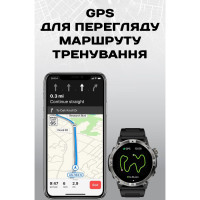 Смарт годинник  North Edge GPS Titan Black Spider, 2 ремінці