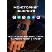 Смарт годинник  North Edge GPS Titan Black Spider, 2 ремінці