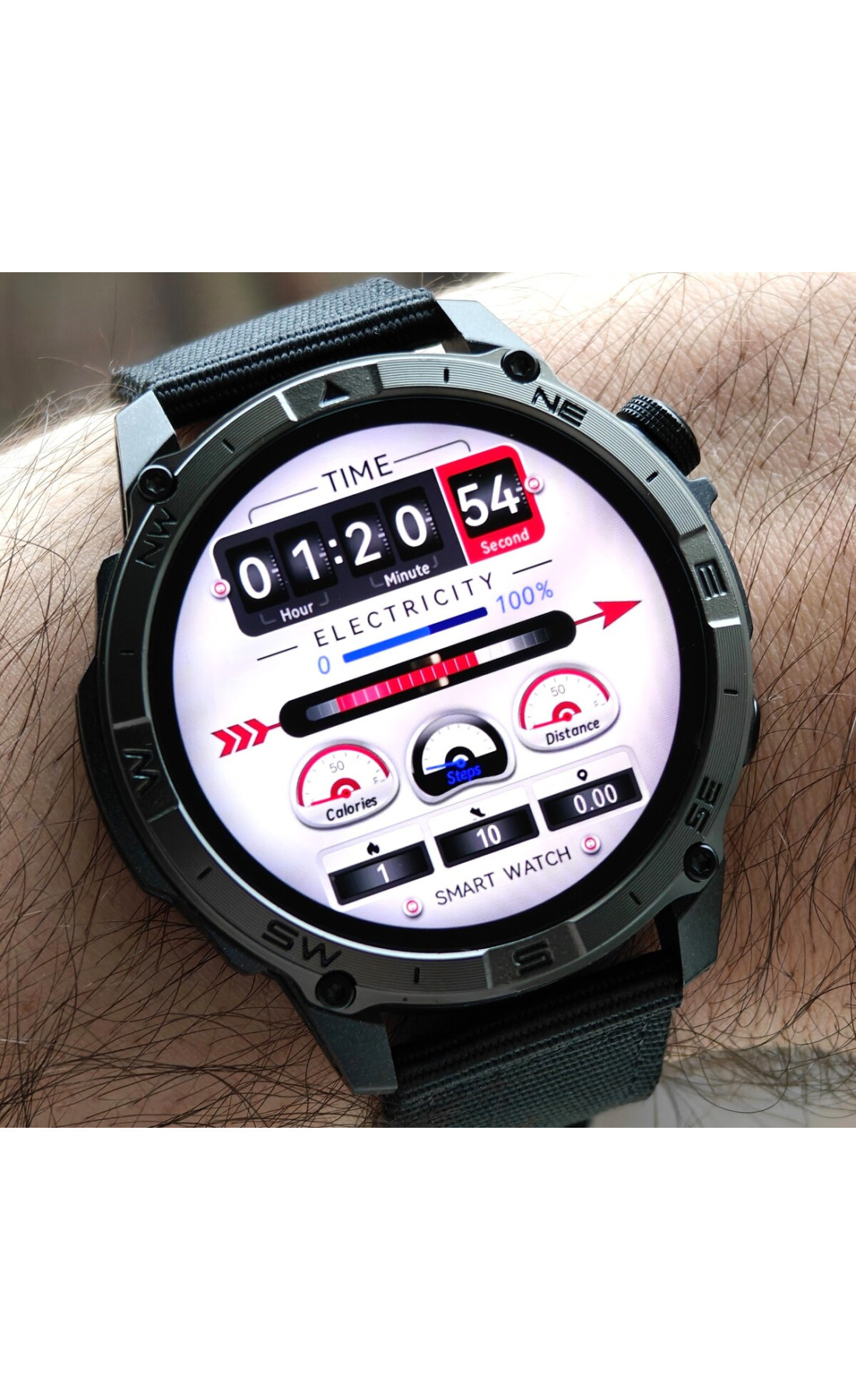 Смарт годинник  North Edge GPS Titan Black Spider, 2 ремінці