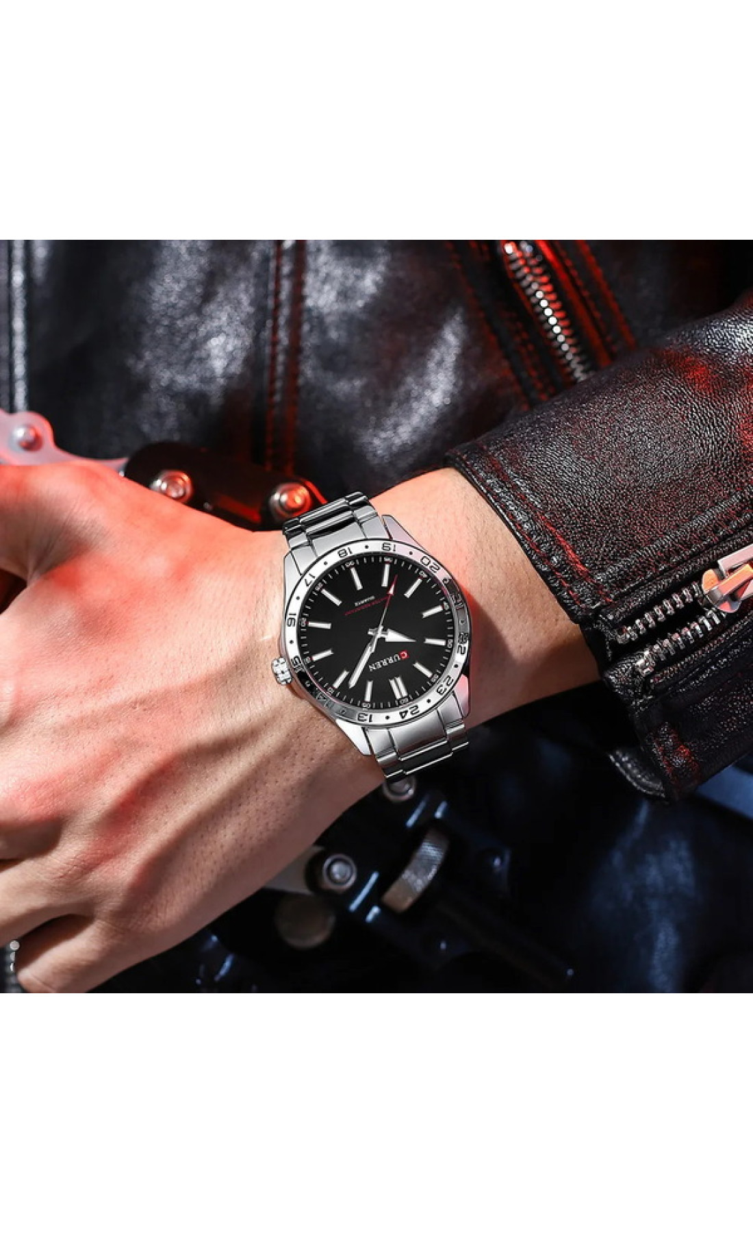 Чоловічий годинник  Curren Hector Elastic Black, 2 ремінці