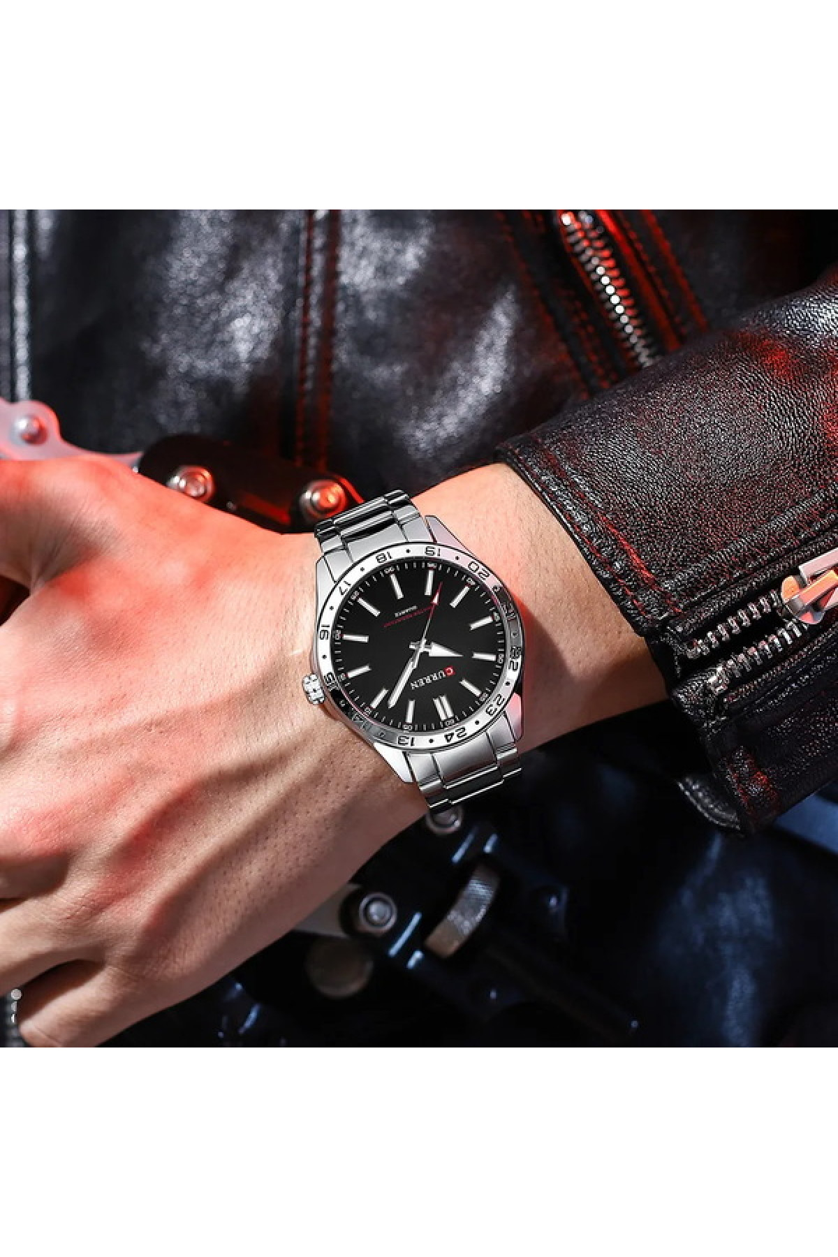 Чоловічий годинник  Curren Hector Elastic Black, 2 ремінці