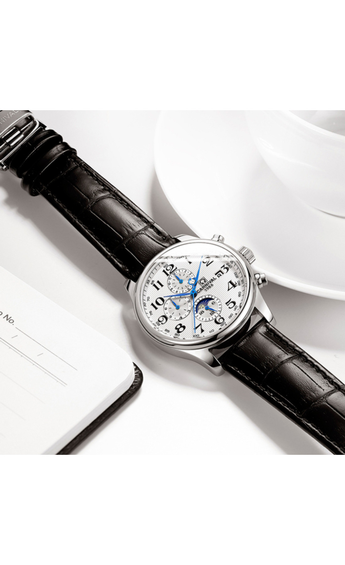 Чоловічий годинник  Carnival Masters Silver Metal, 2 ремінці