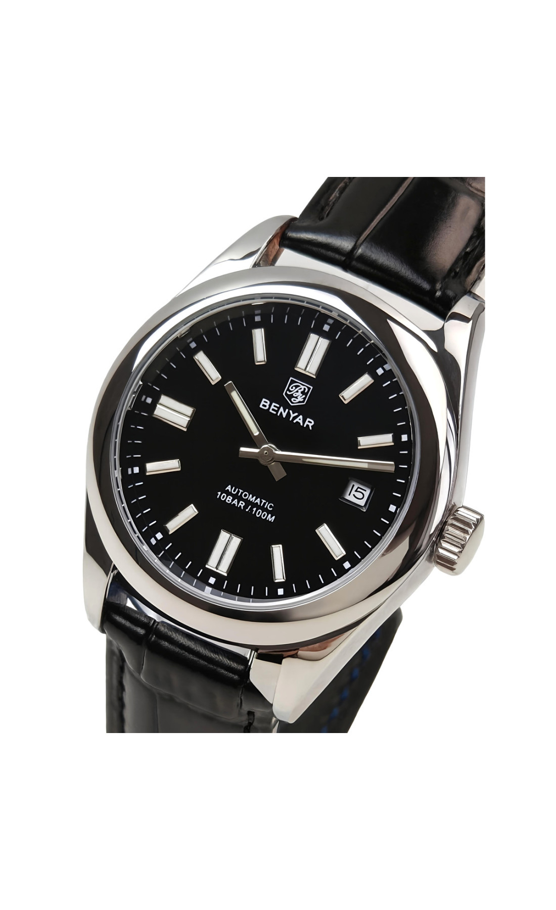 Чоловічий годинник  Benyar Automatic Leather Deluxe, 2 ремінці