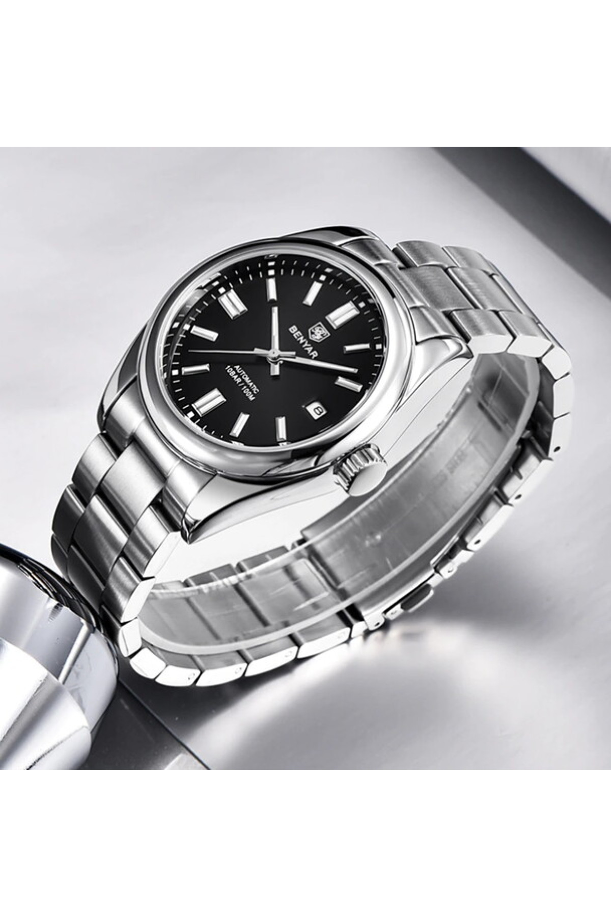 Чоловічий годинник  Benyar Automatic Leather Deluxe, 2 ремінці