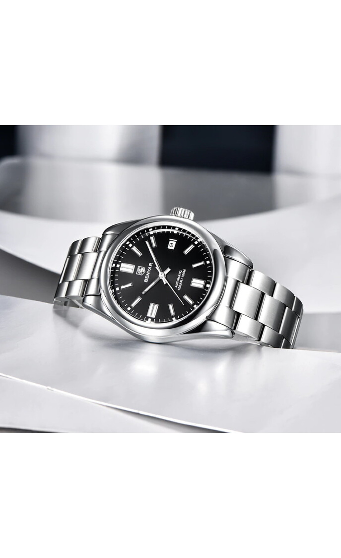 Чоловічий годинник  Benyar Automatic Leather Deluxe, 2 ремінці