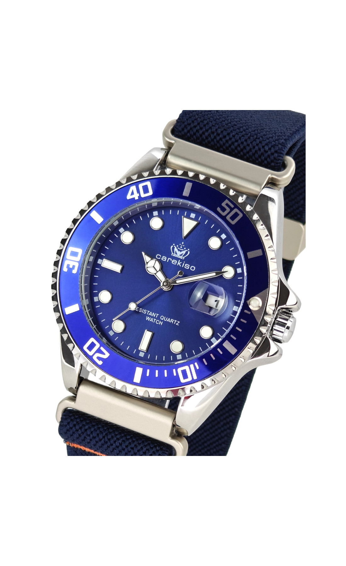 Чоловічий годинник  Hemsut Zurich Carekiso Nylon Blue, 2 ремінці