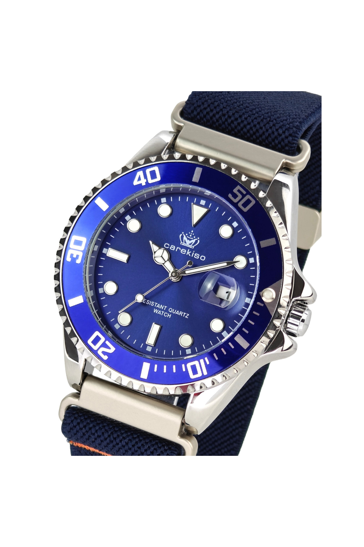 Чоловічий годинник  Hemsut Zurich Carekiso Nylon Blue, 2 ремінці