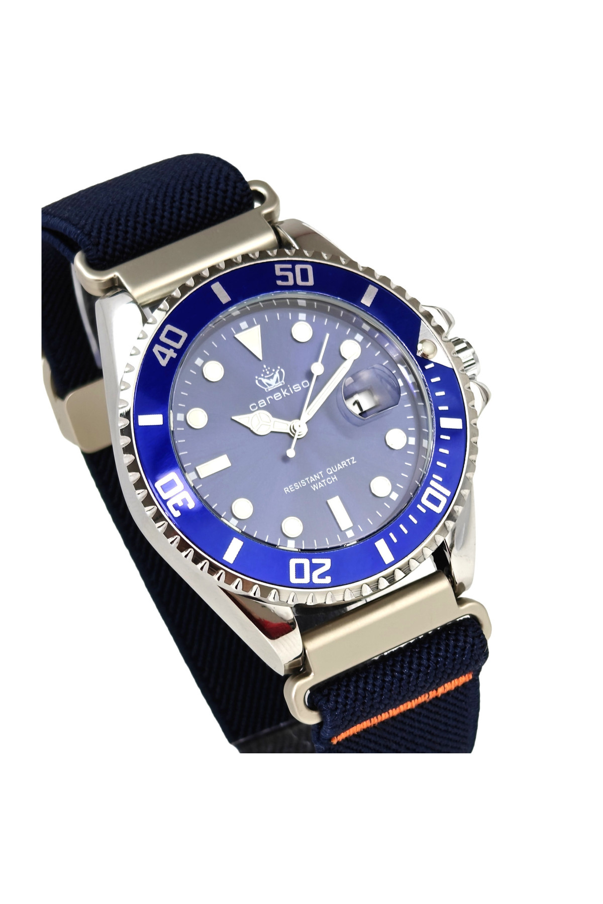 Чоловічий годинник  Hemsut Zurich Carekiso Nylon Blue, 2 ремінці