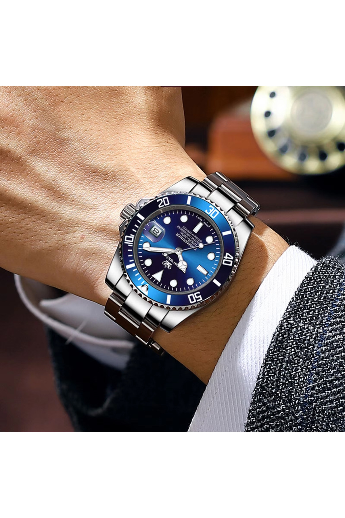 Чоловічий годинник  Hemsut Zurich Carekiso Nylon Blue, 2 ремінці