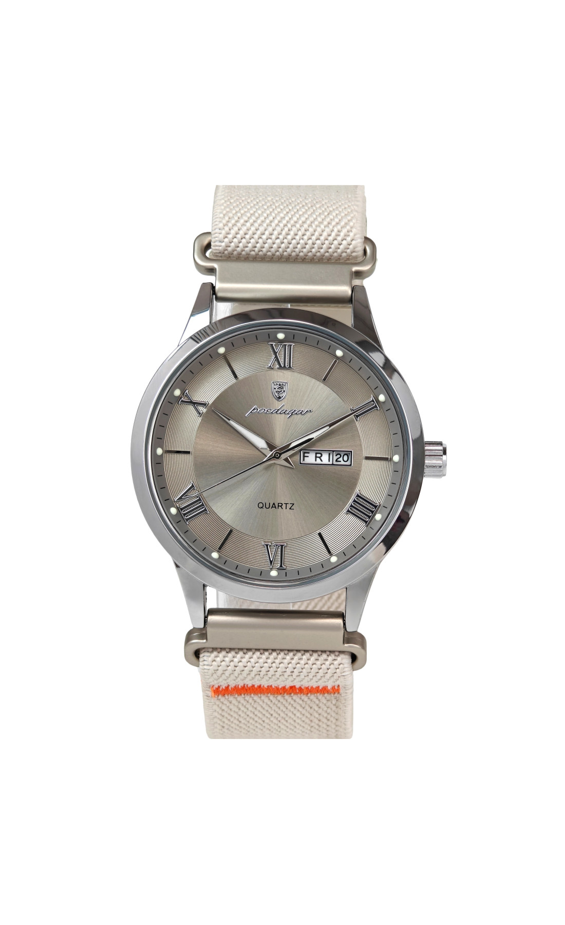 Чоловічий годинник  Poedagar Berlin Nylon Creamy, 2 ремінці