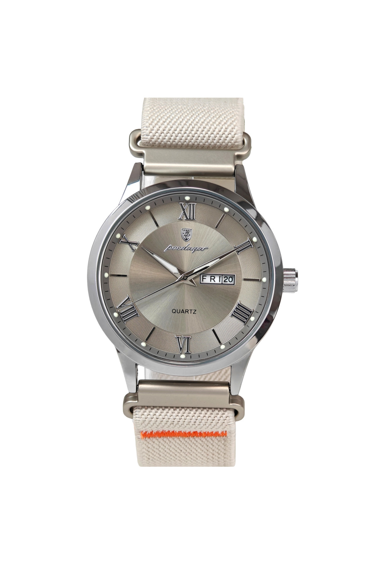 Чоловічий годинник  Poedagar Berlin Nylon Creamy, 2 ремінці