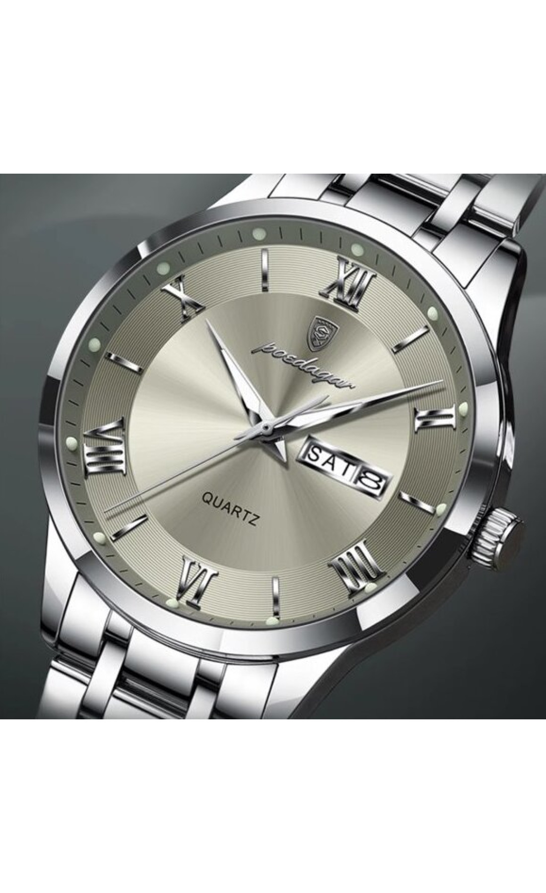 Чоловічий годинник  Poedagar Berlin Nylon Creamy, 2 ремінці